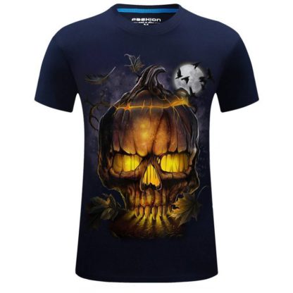 Tee-Shirt-Tete-de-Mort-Harper-bleu