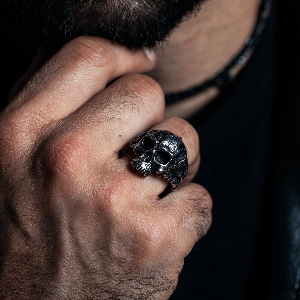 Bague tête de mort homme