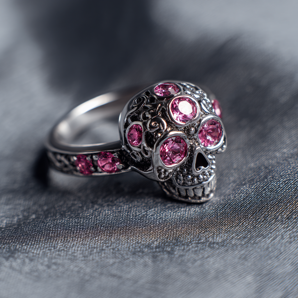 Bague tête de mort femme