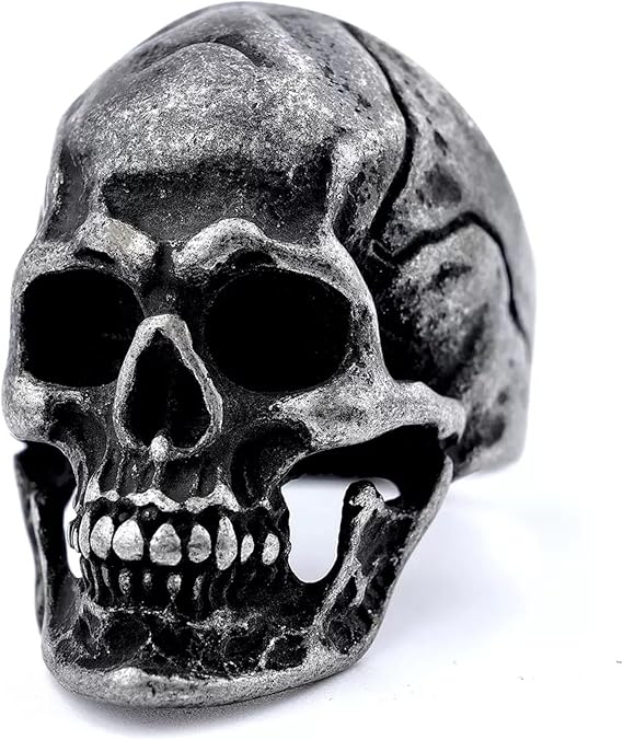 Bague tête de mort biker