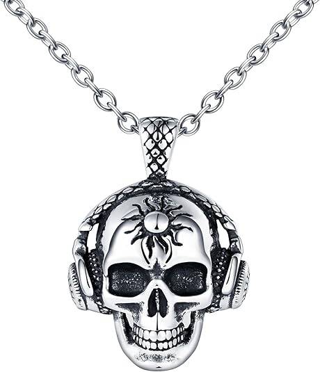 Collier tête de mort casque audio