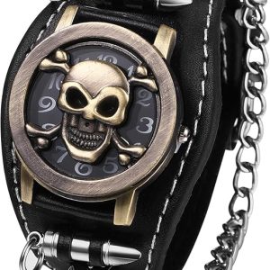 Montre tête de mort cadran crâne