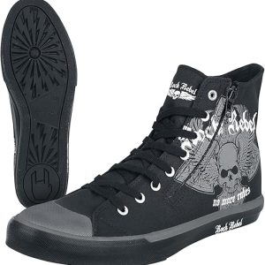 Chaussure montantes tête de mort Rock