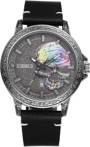 Montre tête de mort Quartz style punk Vintage