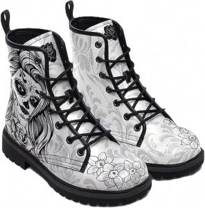 Bottine Gothiques femme tête de mort 