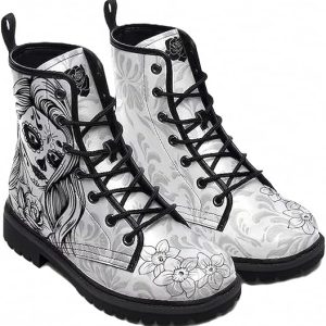 Bottine Gothiques femme tête de mort