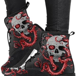 Bottines tête de mort et Kraken